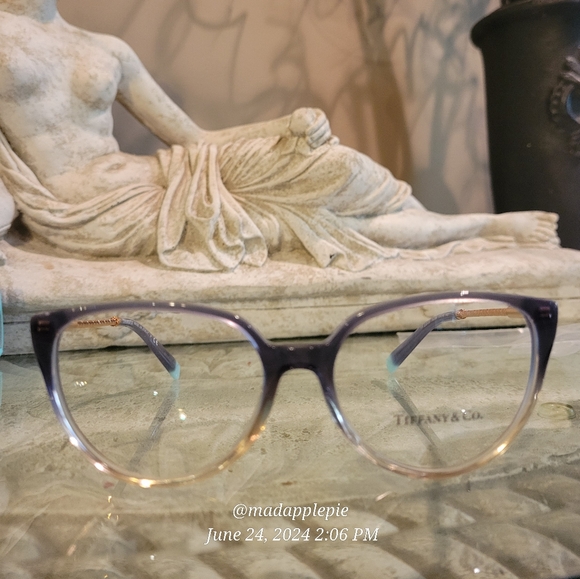 Tiffany & Co.  TF2206 Eyeglass Frames Only Rubedo Diamond Cut Luxury #102 - Picture 8 of 17